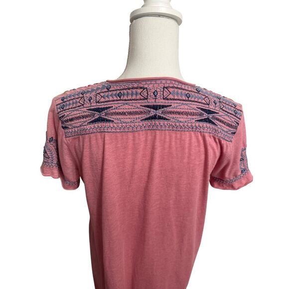 Johnny Was Davis Drape Pink Tunic Dress Size Small Trendy Embroidered - Picture 8 of 12